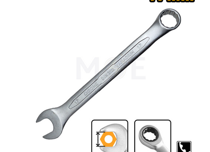 Mecha Combination Spanner Industrial 17mm مفتاح شق مسنن صناعي