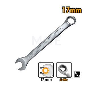 Mecha Combination Spanner Industrial 17mm مفتاح شق مسنن صناعي