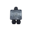 Onlex IP68 Waterproof Surface Junction Box Black T-shape 3Way 3xPG16 | LX-OWB712 علبة مطرية ظاهرة اسود مع برس اتوب