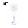Felicity Solar Rechargeable Stand Fan with Remote, 4 LED Lights, Timer & USB Port White Stepless Speed 40W 18inch + 26W Solar Panel | FRF-2185 SR مروحة عامود تشريج طاقة شمسية مع ضوء لد خمس فراشات ابيض
