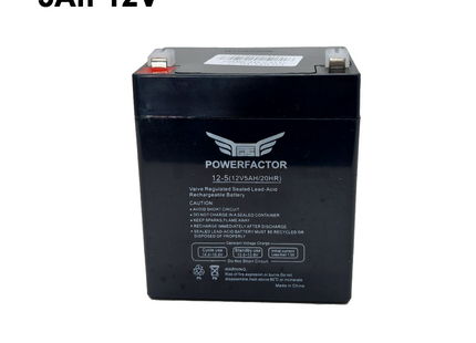 Power Factor VALVE Sealed Lead Acid Rechargeable Battery 5Ah 12V بطارية