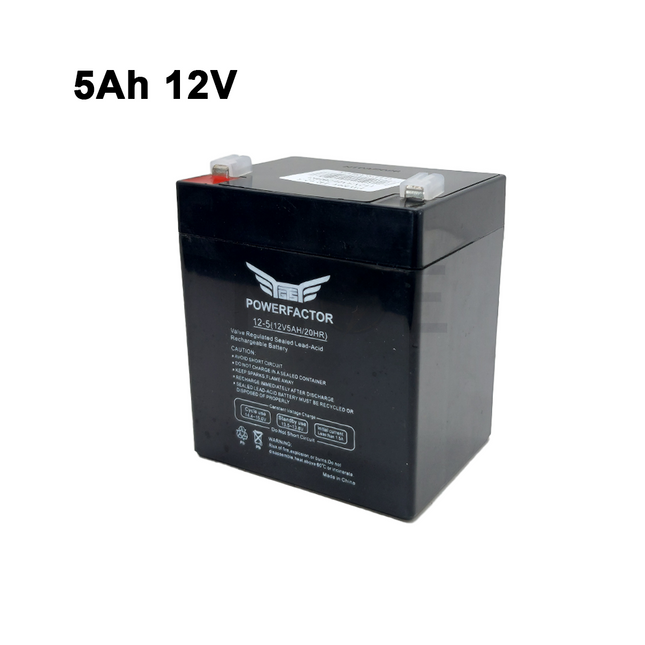Power Factor VALVE Sealed Lead Acid Rechargeable Battery 5Ah 12V بطارية