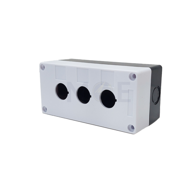 Aelifv Control Box Push button White 3Hole 22mm | HR-BX3-22 علبة ظاهرة مثلثة ابيض