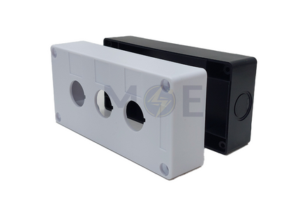 Aelifv Control Box Push button White 3Hole 22mm | HR-BX3-22 علبة ظاهرة مثلثة ابيض
