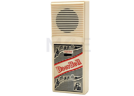 RL Wired Battery DC Doorbell White Ding Dong + 3 Tones 3xAA | RL-055 جرس منزلي بطارية مع شريط و كبسة دينغ دونغ ابيض