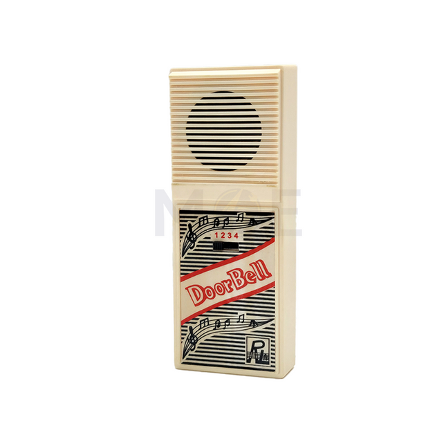 RL Wired Battery DC Doorbell White Ding Dong + 3 Tones 3xAA | RL-055 جرس منزلي بطارية مع شريط و كبسة دينغ دونغ ابيض
