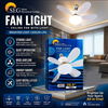 SEG LED Lamp Bulb with Ceiling Fans White Daylight, Warmwhite, Coolwhite 6 Blades 20.5inch E27 40W | SEQBM40W