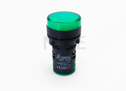 Xindali Pilot Light / signal Lamp Green AC/DC 24V 22mm | AD22-24V لمبة اشارة اخضر