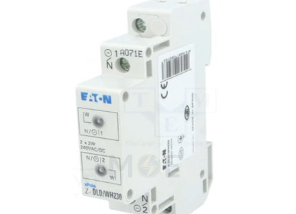 EATON Modular Double Signal Lamp White/White 230V AC/DC | Z-DLD/WH230 | دجنتور اشارة ابيض/ابيض