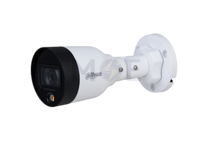 Dahua Full-Color Bullet IP Camera 4MP Warm Light 15m PoE IP67 | DH-IPC-HFW1439S1-LED-S4 كاميرا بوليت ثابتة ملونة مع ضوء