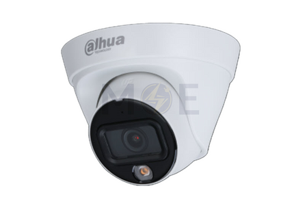 Dahua Full-Color Eyeball IP Camera 4MP Mic Warm Light 15m PoE IP67 | IPC-HDW1439T1-A-LED كاميرا دوم ثابتة ملونة مع ضوء و صوت