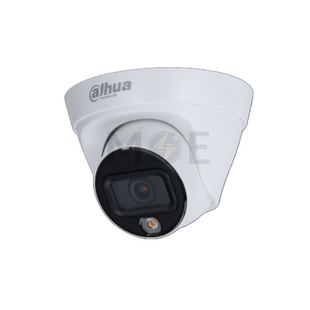 Dahua Full-Color Eyeball IP Camera 4MP Mic Warm Light 15m PoE IP67 | IPC-HDW1439T1-A-LED كاميرا دوم ثابتة ملونة مع ضوء و صوت