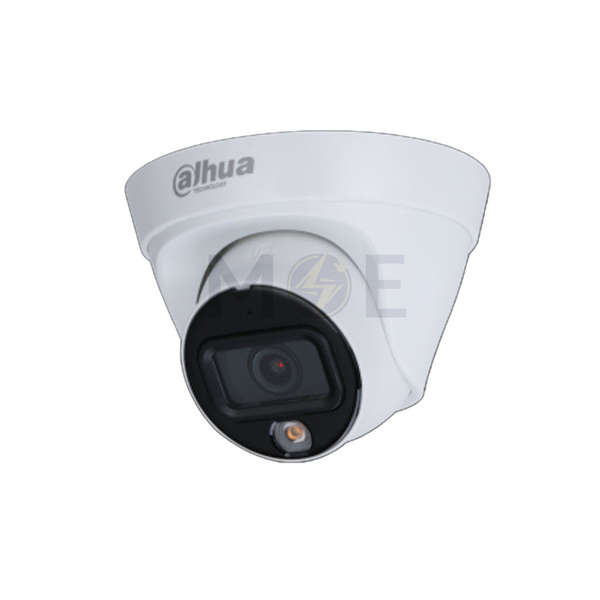 Dahua Full-Color Eyeball IP Camera 4MP Mic Warm Light 15m PoE IP67 | IPC-HDW1439T1-A-LED كاميرا دوم ثابتة ملونة مع ضوء و صوت