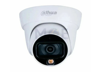Dahua Full-Color Eyeball IP Camera 4MP Mic Warm Light 15m PoE IP67 | IPC-HDW1439T1-A-LED كاميرا دوم ثابتة ملونة مع ضوء و صوت