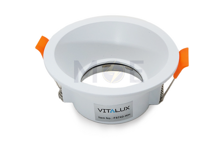 Vitalux Downlight Spotlight Frame White Recessed Fix Trimless MR16 7.5cm | F8740-WH سبوت فارغ ترملس مدور مخفي ابيض ثابت
