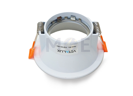 Vitalux Downlight Spotlight Frame White Recessed Fix Trimless MR16 7.5cm | F8740-WH سبوت فارغ ترملس مدور مخفي ابيض ثابت