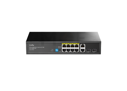 Cudy Unmanaged Gigabit POE Switch 8-Port with 2 GbE and 2 Gigabit SFP 120W 10/100/1000 Mbps | GS1010PS2 V2.0 سويتش