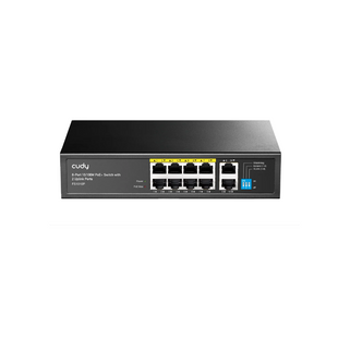 Cudy 8-Port Unmanaged PoE+ Fast Ethernet Switch with 2 Uplink Ports 120W \ FS1010P V3.0 سويتش