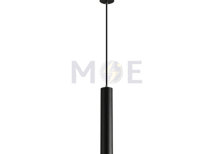Onlex Long Tube Pipe Pendant Lamp Frame Black GU10 MR16 55x300mm | LX-1701 تنزيلة فارغة مفردة كعب ستارتر اسود شكل تيوب اسود