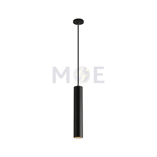 Onlex Long Tube Pipe Pendant Lamp Frame Black GU10 MR16 55x300mm | LX-1701 تنزيلة فارغة مفردة كعب ستارتر اسود شكل تيوب اسود