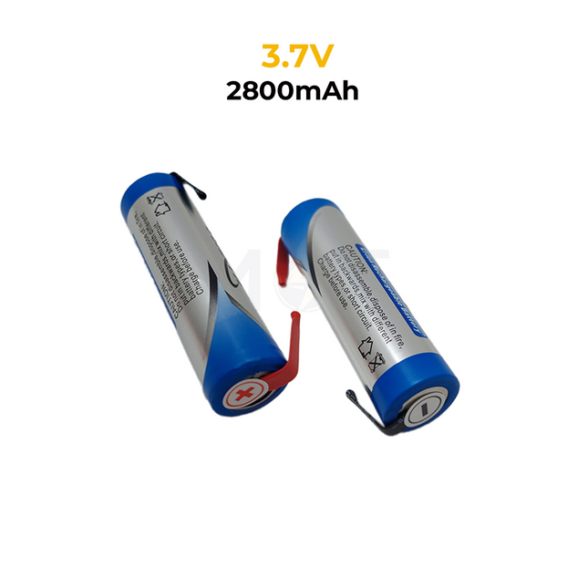 Maxuss Battery Li-ion Rechargeable L:65mm D:18mm 3.7V 2800mAh TAG | 18650 بطارية اصبع تشريج