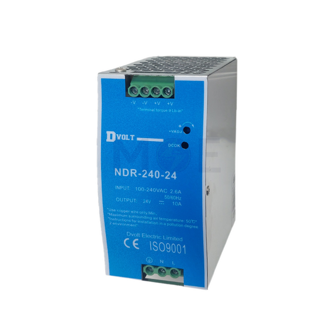 Dvolt Din Rail Power Supply Unit AC to DC 24V 240W 10A | NDR-240-24 باور سبلاي على سكة