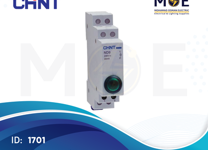 Chint Modular Indicator / Signal Lamp Green ND9-1/G 230V AC | 153105-594108 | دجنتور اشارة اخضر