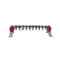 Earth Disconnecting Link Copper Bar 25x5x250mm 10-Bolt with 2 Red Insulators & Mounting Brackets فاحص وصلة ايرث/ رابط- لينك فصل التأريض