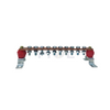 Earth Disconnecting Link Copper Bar 25x5x250mm 10-Bolt with 2 Red Insulators & Mounting Brackets فاحص وصلة ايرث/ رابط- لينك فصل التأريض