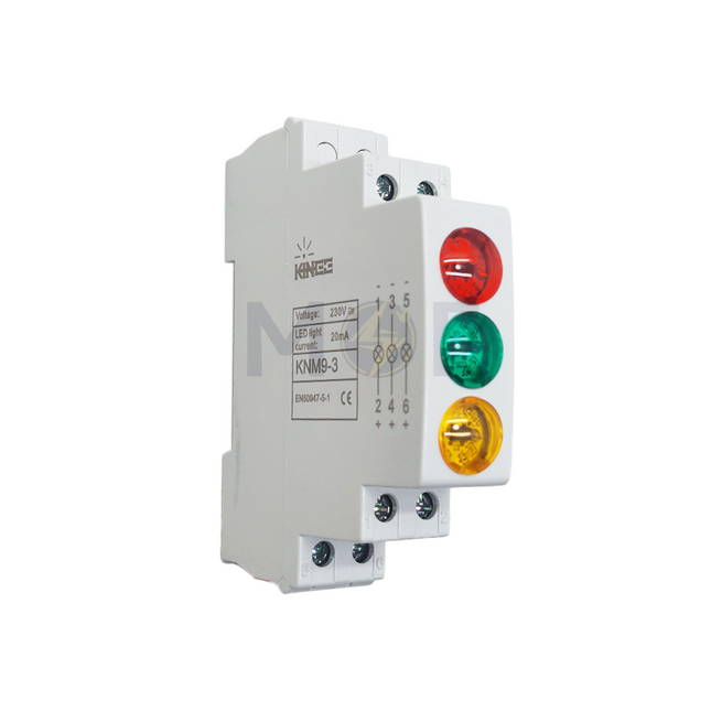 Kinee Modular Signal Lamp Red Yellow Green 1module | KNM9-3 دجنتور اشارة احمر اصفر اخضر