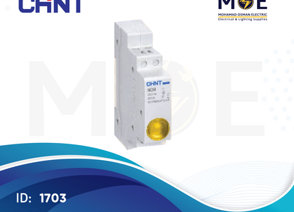 Chint Modular Indicator / Signal Lamp Yellow ND9-1/Y 230V AC | 153115-594118 | دجنتور اشارة اصفر
