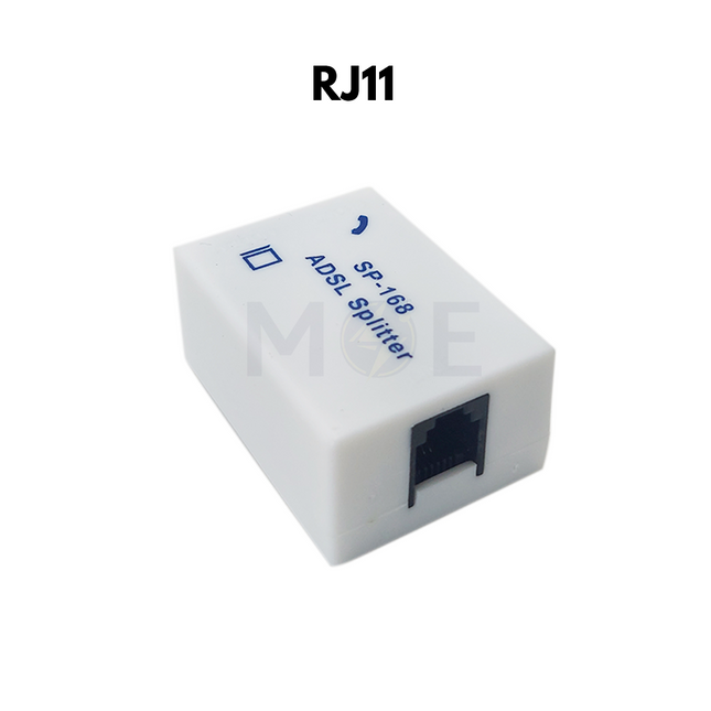 ADSL Telephone Transformer Splitter 1 Female to 2 Female Output | SP-168 دوي برم مع حرامي اسود