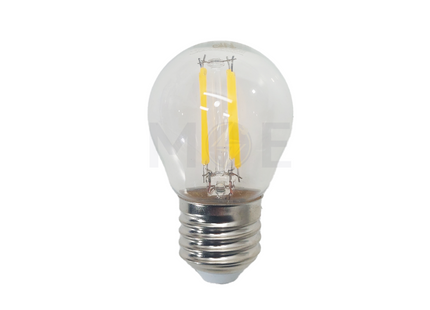 Nio G45 LED Lamp Clear Filament Bulb WarmWhite 3000K E27 5W 400Lm | QBUL005 لمبة لد برم فيلامنت بول شفاف ورم وايت