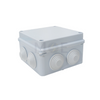 MH IP65 Surface Distribution Mounting Box Square with Cable Gland 7Holes 10x10cm علبة مربعة ظاهرة مع جوان
