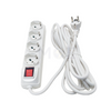 Rama Multiple Socket With Wire 5mt(2x2.5mm) 4Sock.+Schuko plug+Switch White | CZE204-225-5 
