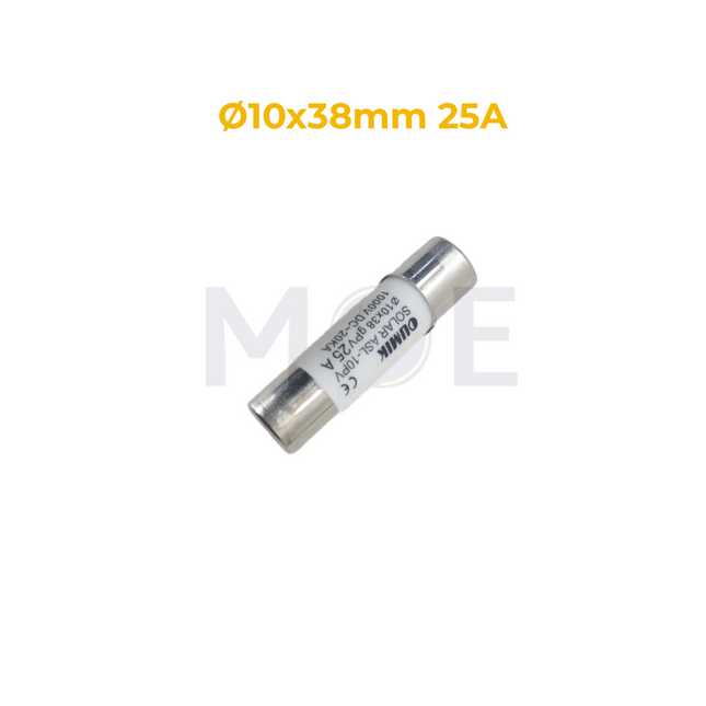Oumik Ceramic Tube Fuse 10x38mm 25A 1000V DC 20KA gPV | ASL-10PV فيوز بورسلين