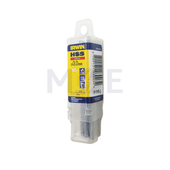 Irwin HSS Metal Drill Bit 3mm (TL:61mm , WL:33mm) | 10502003-REV1