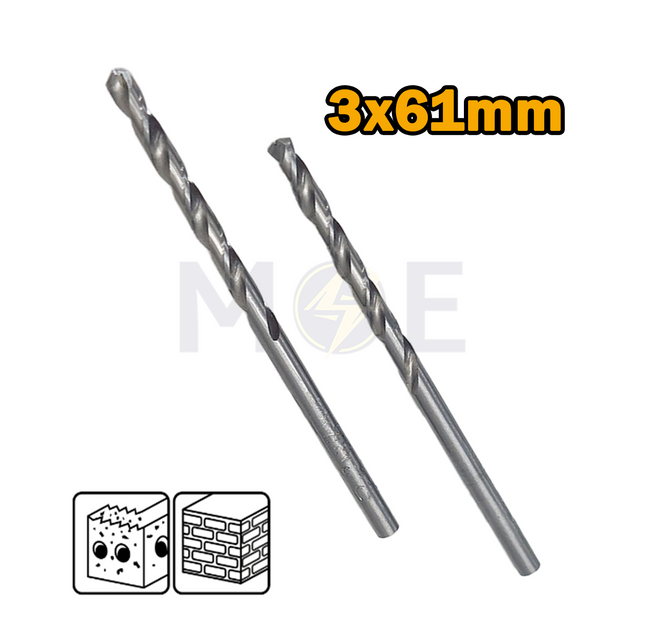 Irwin HSS Metal Drill Bit 3mm (TL:61mm , WL:33mm) | 10502003-REV1