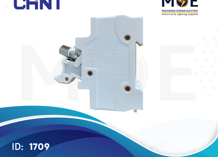 Chint Din Fuse Holder 10.3x38mm RT18-32 220VAC 1P 1module | T70001 | دجنتور بيت فيوز مفرد - حامل فيوز على سكة دين - قاعدة فيوز