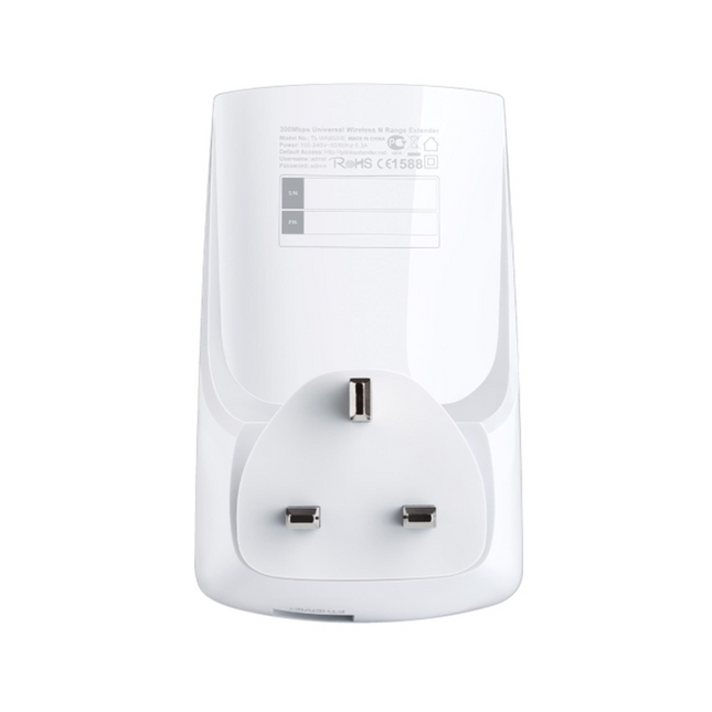 TP Link Wi-Fi Range Extender (UK) 7.0 N 300 Mbps 2.4GHz  | TL-WA850RE ربيتر