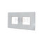 Orva / Legrand Cover Plate White Square Double 4mod. (2x2mod.) | MSF40000