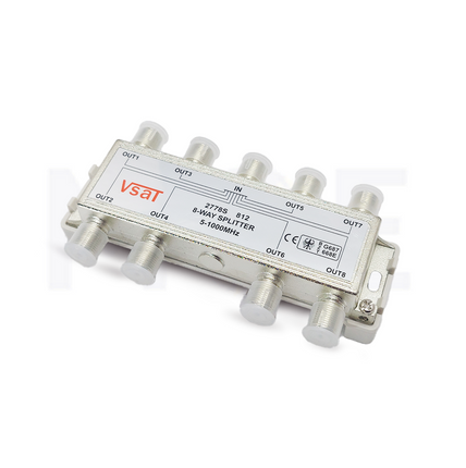 VSAT F-Type Coaxial Signal Splitter for CATV, Satellite, Antenna 8-Way | 2778S 812
