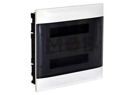 Legrand IP40 Plastic Flush Distribution Board Smoked Door (432×381×72mm) 2Rx18mod. 36module | 137017  تابلو بلاستيك مخفي ابيض غطا مفيم