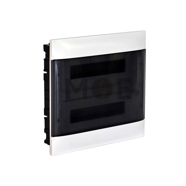 Legrand IP40 Plastic Flush Distribution Board Smoked Door (432×381×72mm) 2Rx18mod. 36module | 137017  تابلو بلاستيك مخفي ابيض غطا مفيم