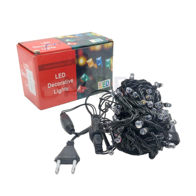 LED Mini Christmas String light Waterproof Black WarmWhite 100L 10mt 220V | F8WWout-100L حبل لد زينة مطري اسود ضو ورم وايت