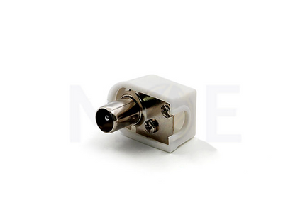 Coaxial connector TV Coaxial antenna Plug Male Right Angle Thick White |