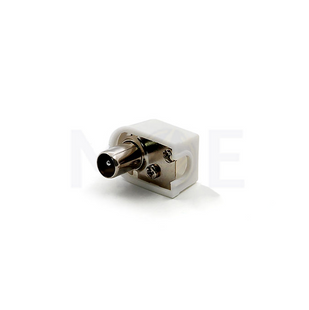 Coaxial connector TV Coaxial antenna Plug Male Right Angle Thick White |