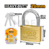 INGCO Open Shackle Brass Padlock 20mm | DBPL0202