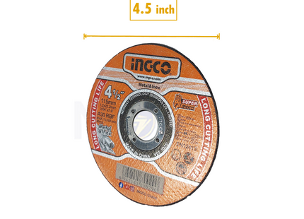 INGCO Abrasive Metal Cutting Disc 115x1.2x22.2mm | MCD1211525