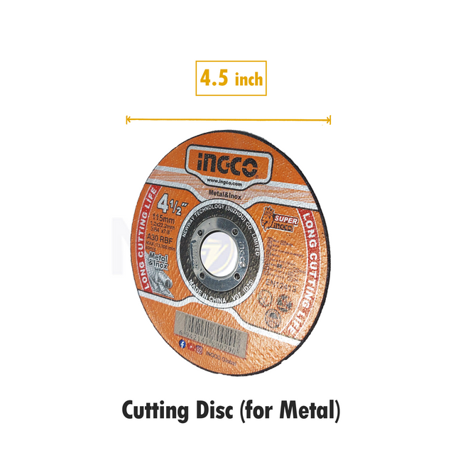 INGCO Abrasive Metal Cutting Disc 115x1.2x22.2mm | MCD1211525